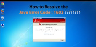 Java Error Code