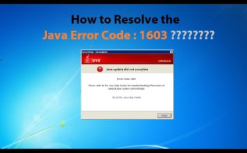 Java Error Code