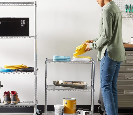 chrome shelving