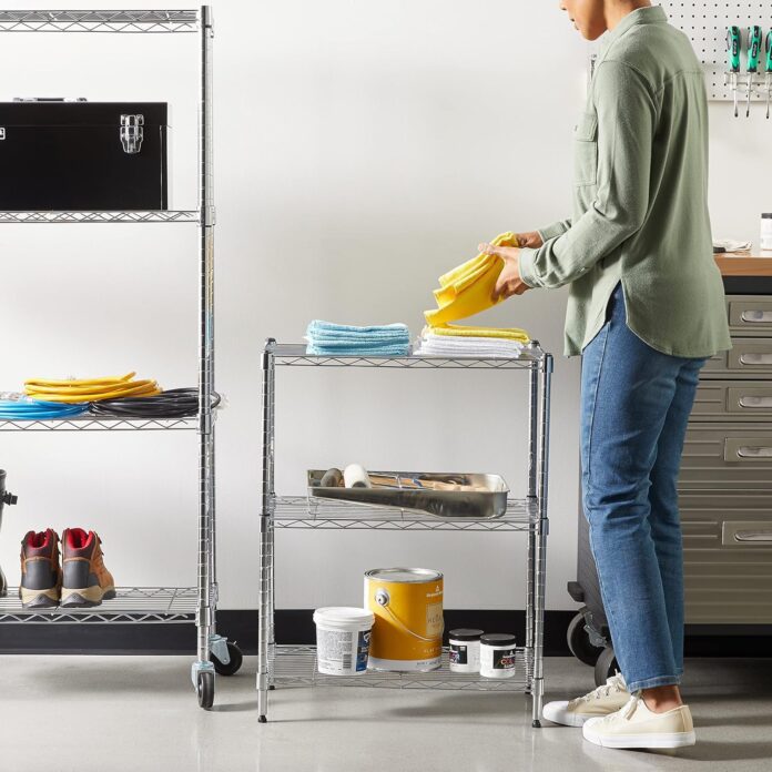 chrome shelving